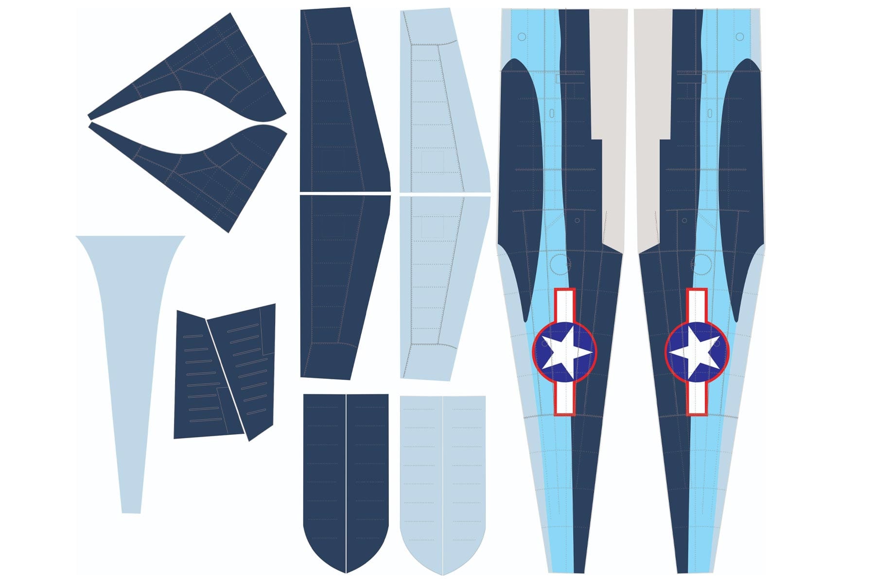 Nexa 2060mm SBD-5 Dauntless Covering Set - Fuselage and Tail