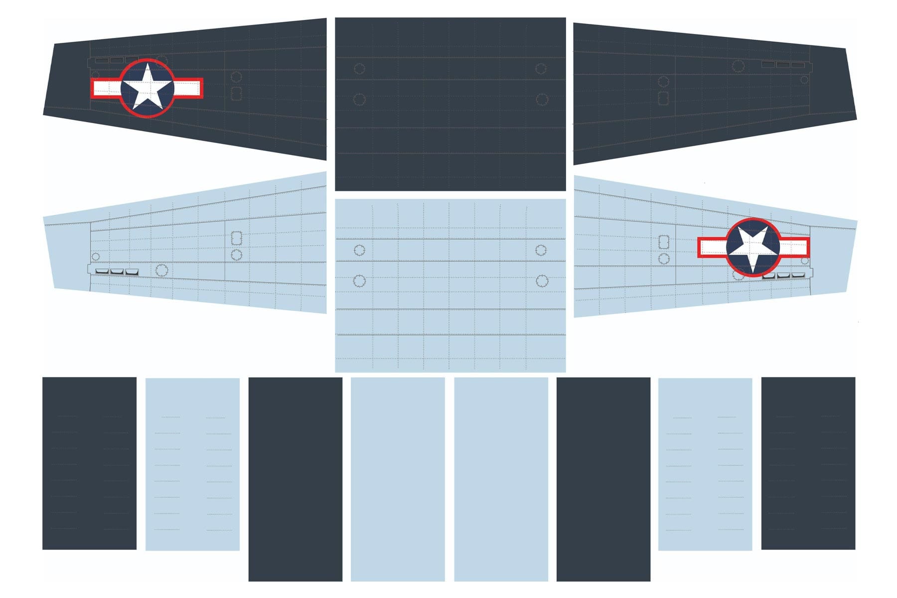 Nexa 2060mm SBD-5 Dauntless Covering Set - Wing