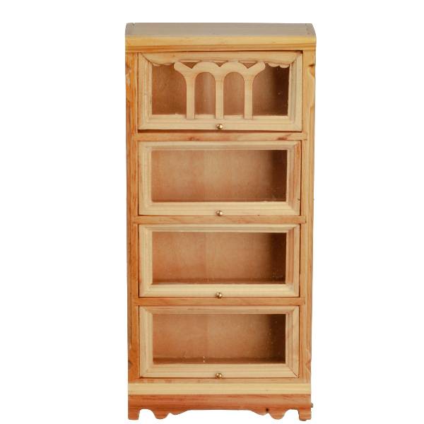 Oak Dollhouse Miniature Barrister Bookshelf