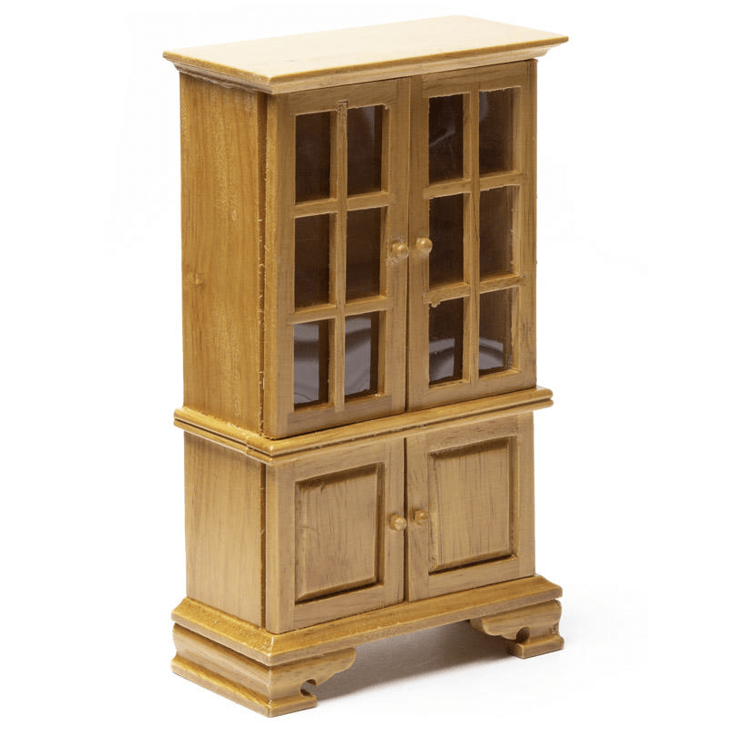 Oak Dollhouse Miniature Hutch