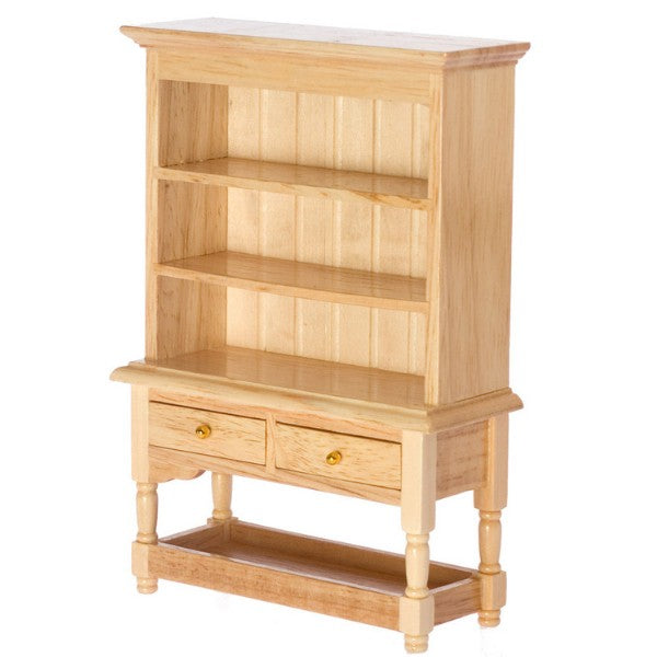 Oak Dollhouse Miniature Hutch