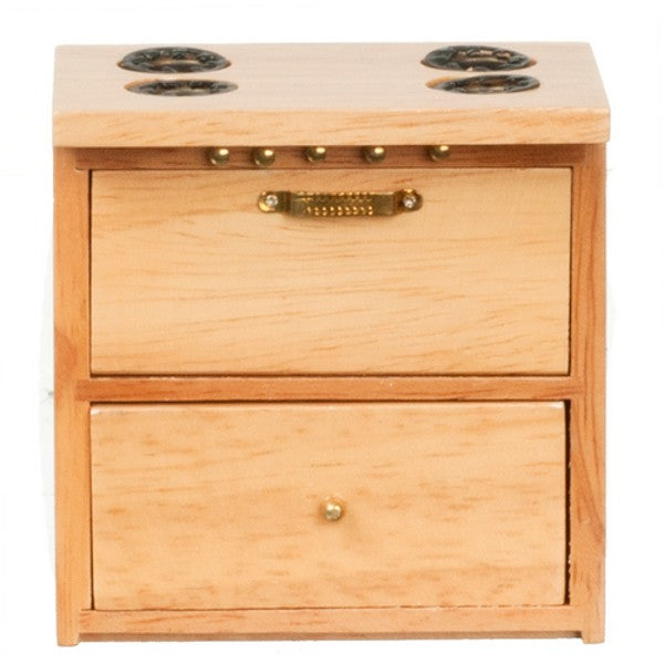 Modern Oak Dollhouse Miniature Stove