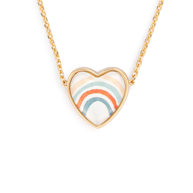 Dream Big Gold Art Heart Necklace