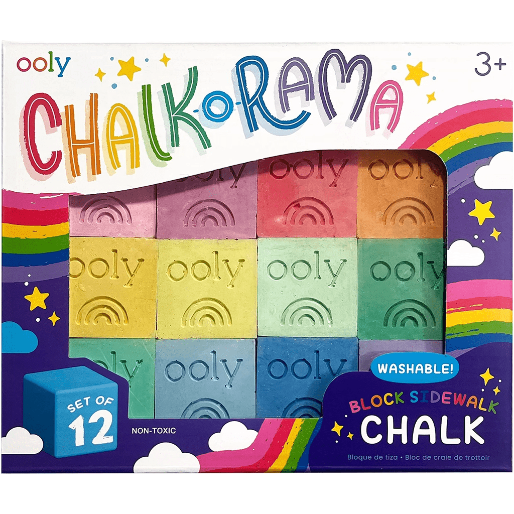 Chalk-o-Rama Block Sidewalk Chalk - 12 pk