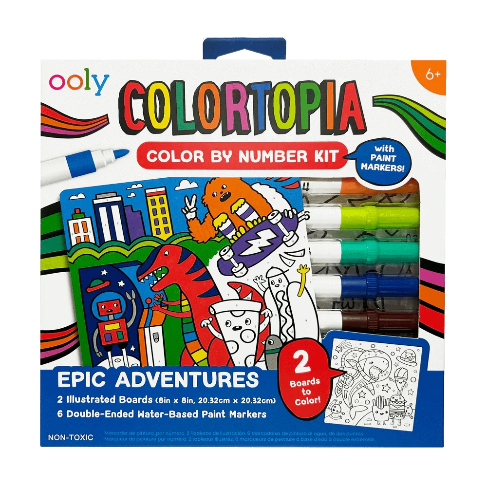 Colortopia Color By Number Paint Marker Kit - Epic Adventure