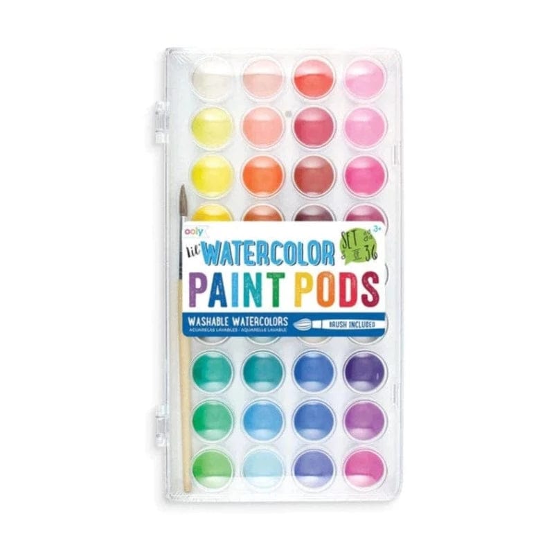 Lil Paint Pods Watercolor with Brush - Set of 36