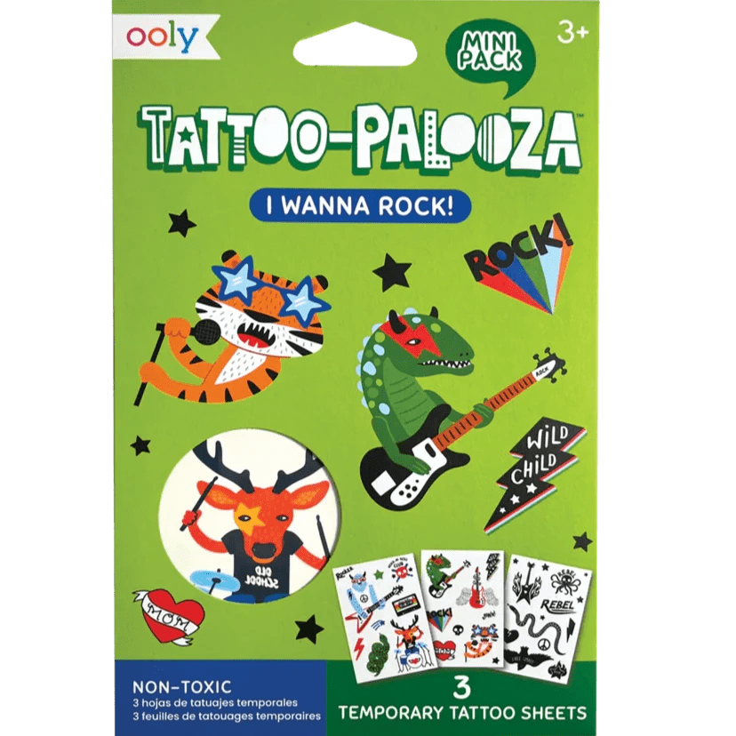 Mini Tattoo Palooza Temporary Tattoos - I Wanna Rock!