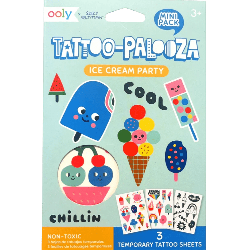 Mini Tattoo Palooza Temporary Tattoos - Ice Cream Party