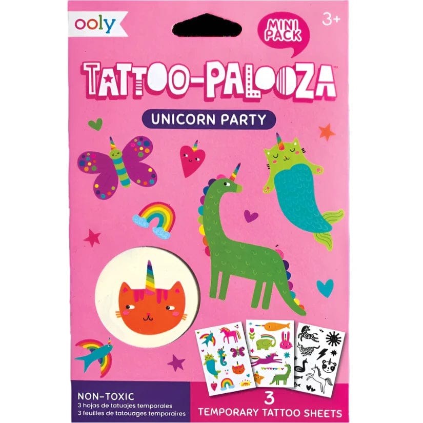 Mini Tattoo Palooza Temporary Tattoos - Unicorn Party
