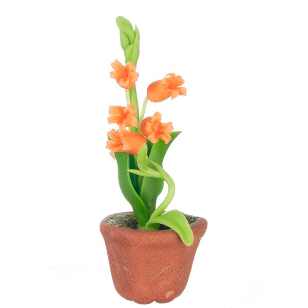 Potted Orange Dollhouse Miniature Lilies