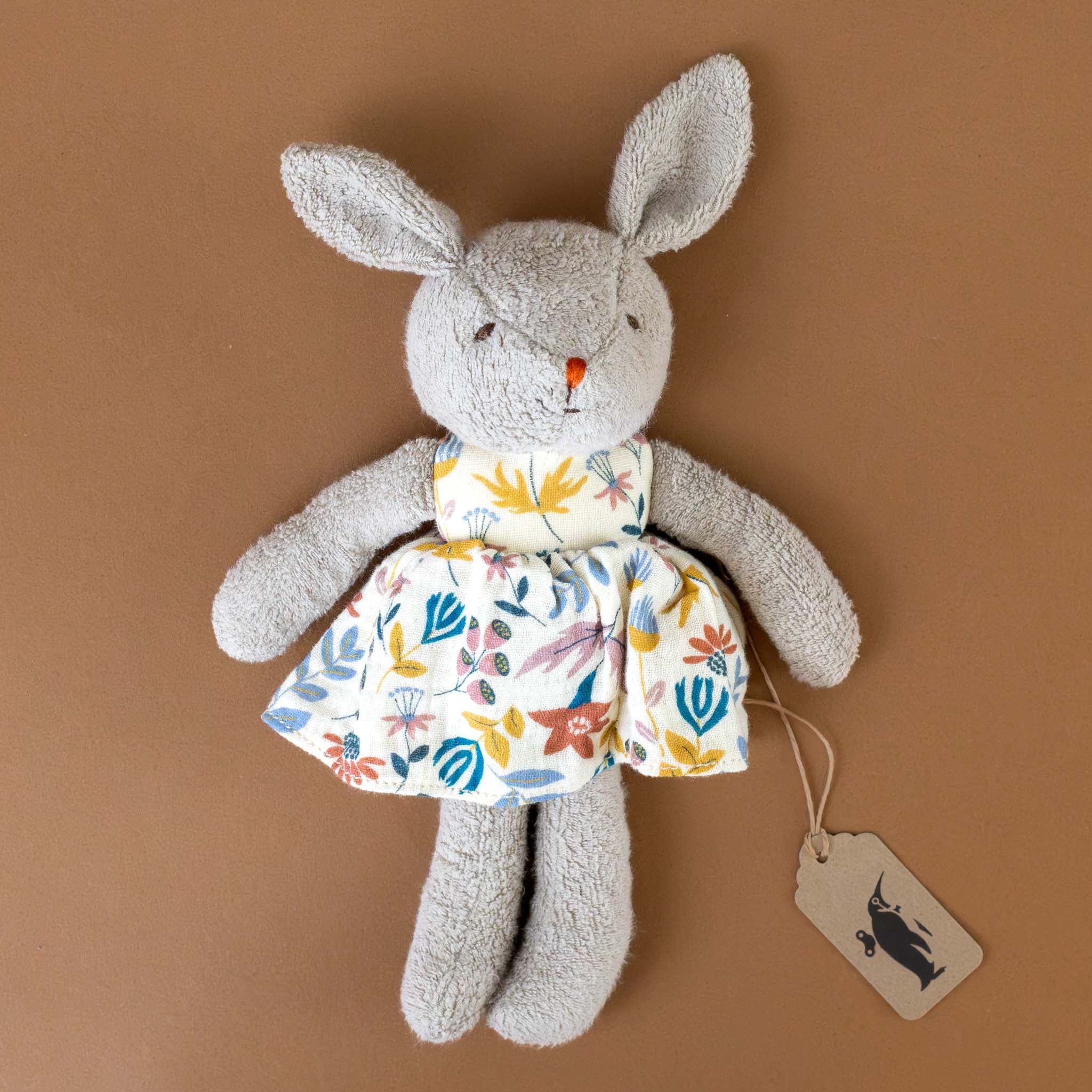 Organic Cotton Bunny Friend | Floral Dress