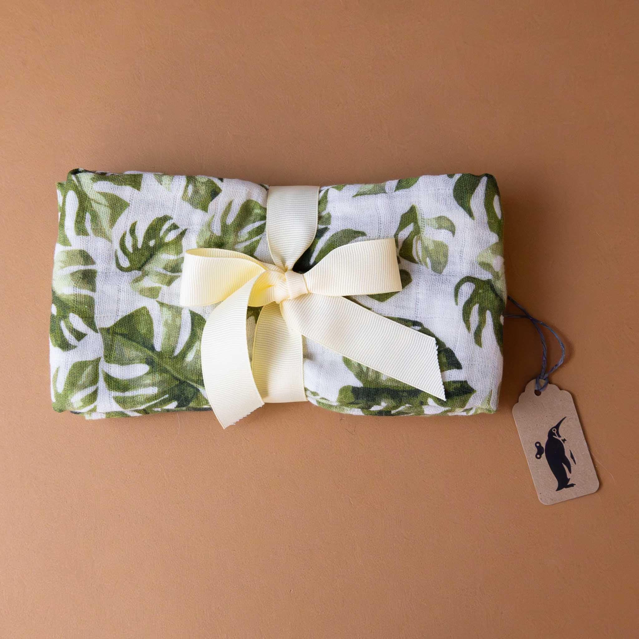Organic Cotton Burpie Set | Monstera Leaf
