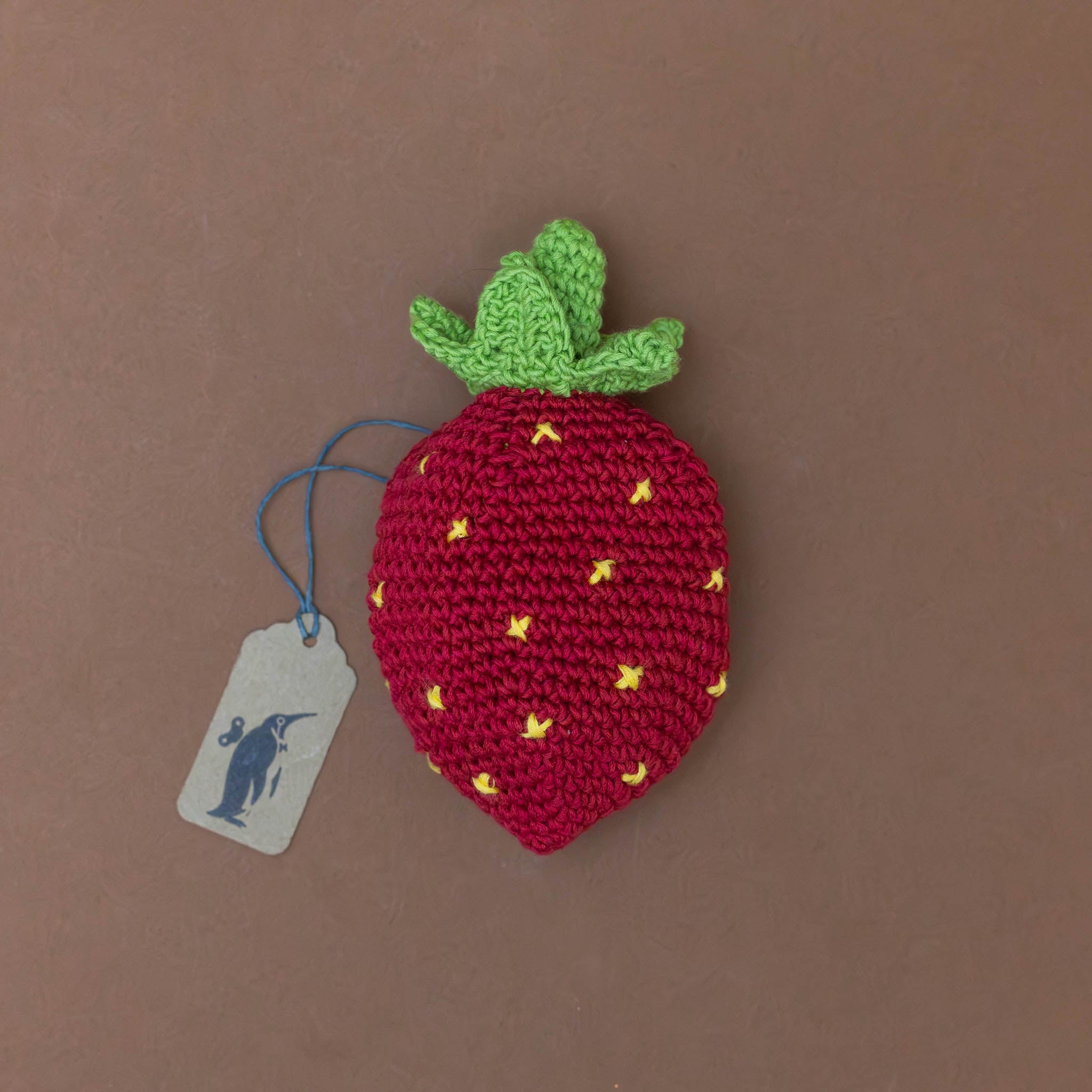 Organic Cotton Crocheted Flower & Strawberry