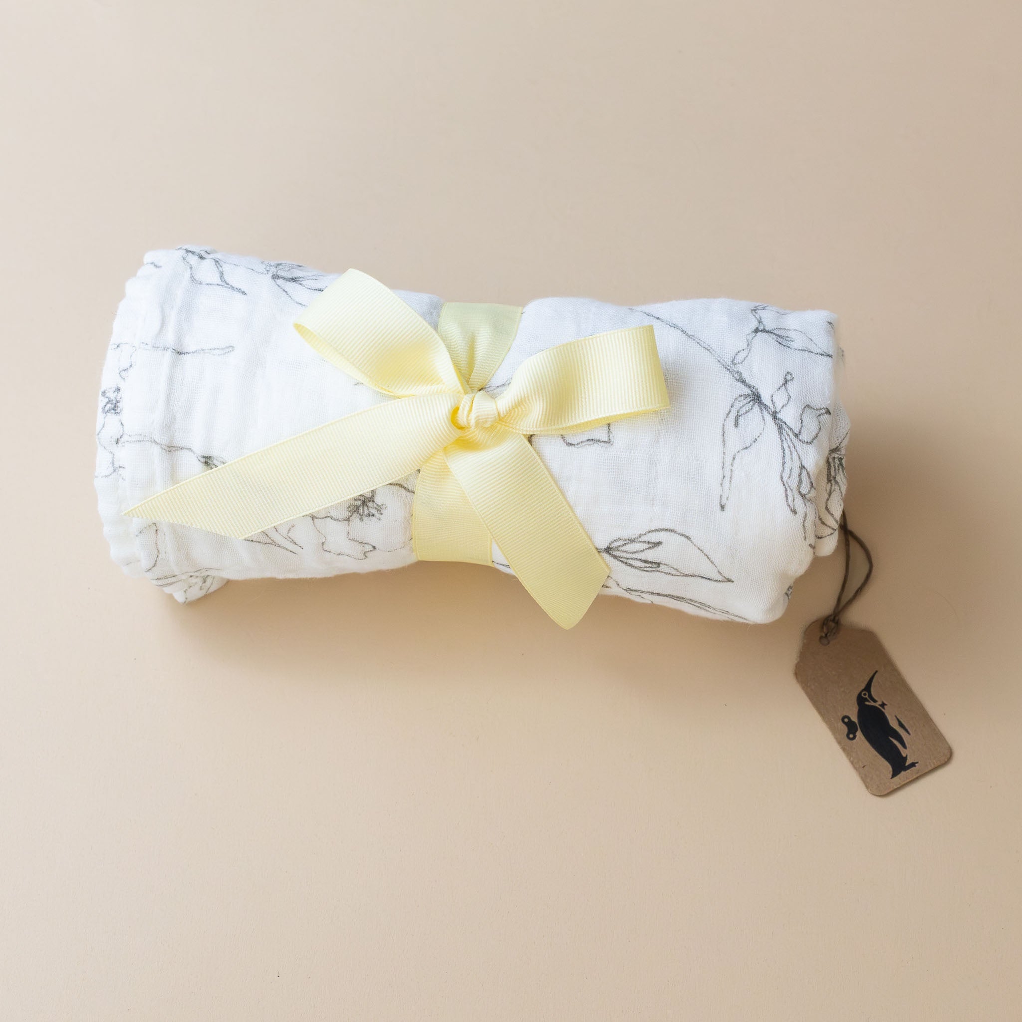 Organic Cotton Muslin Swaddle | Pencil Fleur