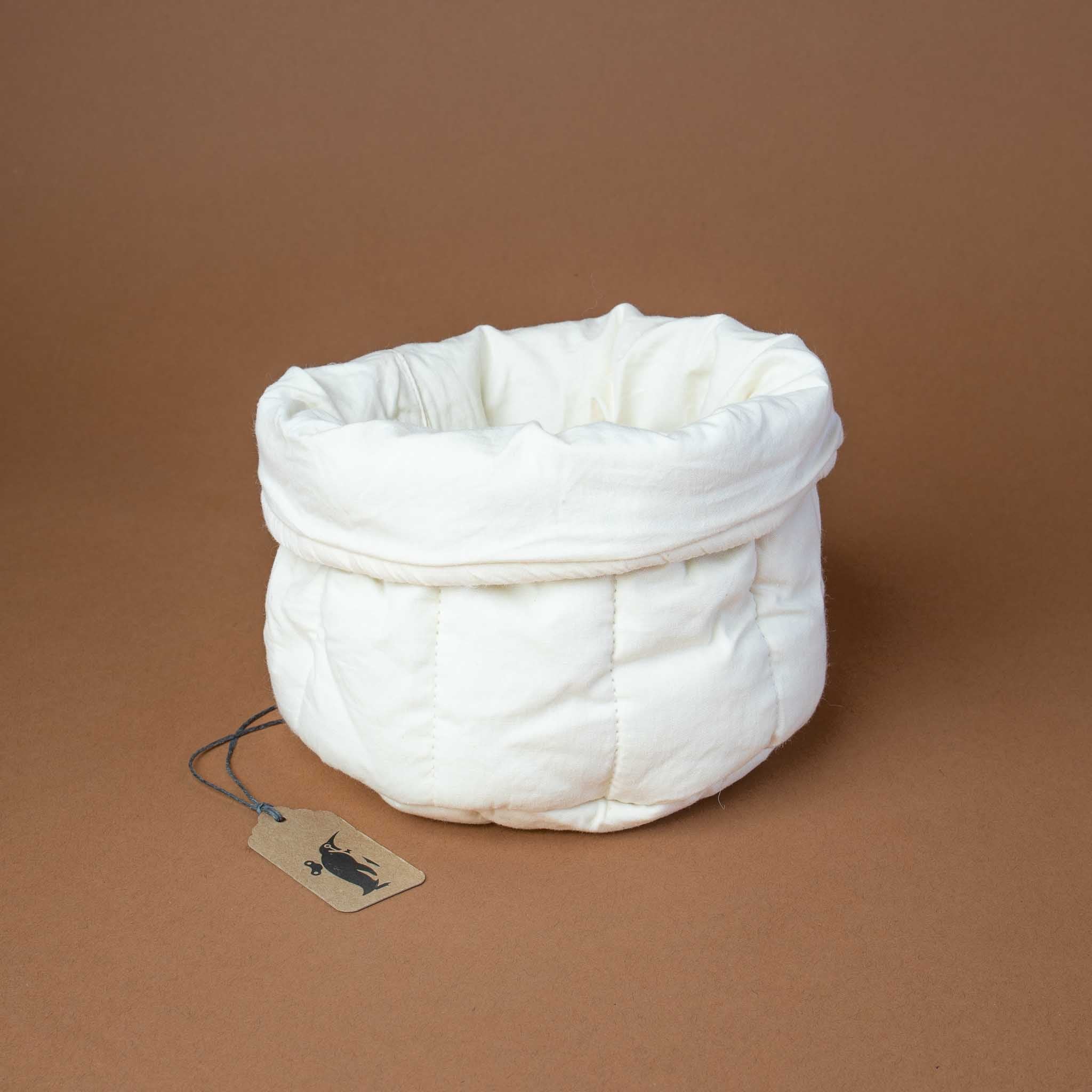 Organic Cotton Quilted Basket | Small - Natural
