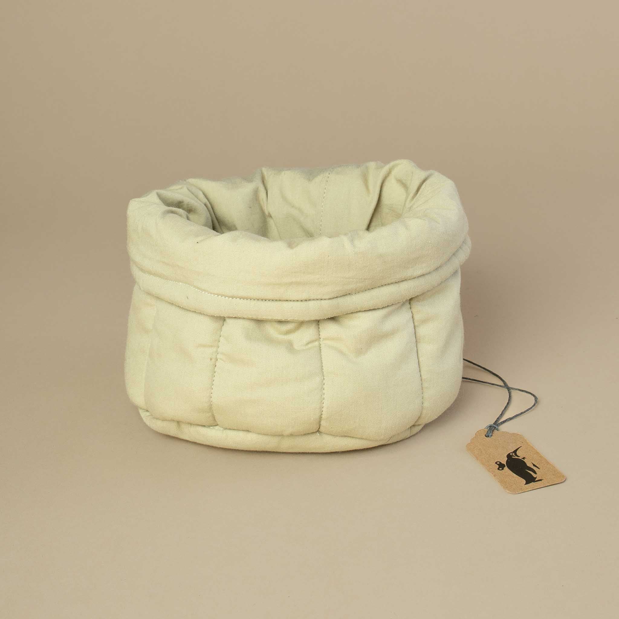 Organic Cotton Quilted Basket | Small - Sage