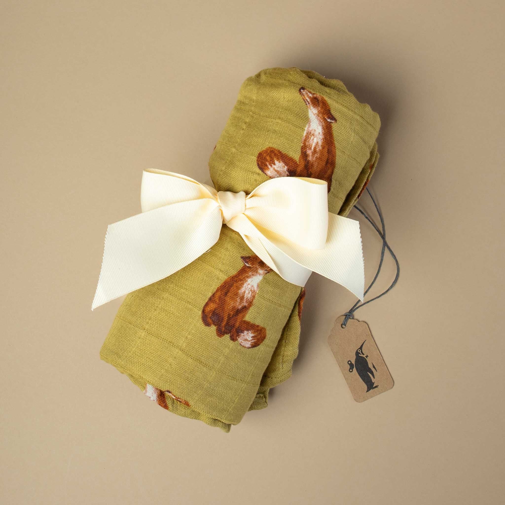 Organic Cotton Swaddle | Gold Fox