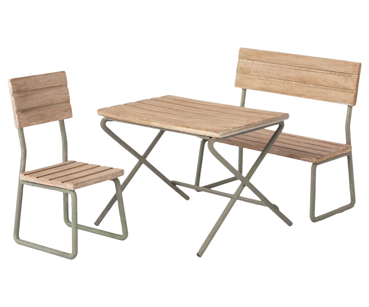 Maileg Garden Set (Table with chair and bench) Size 1 & 2