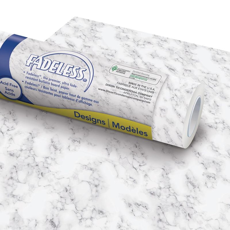 Marble Fadeless Bulletin Board Paper Roll, 4'x12'