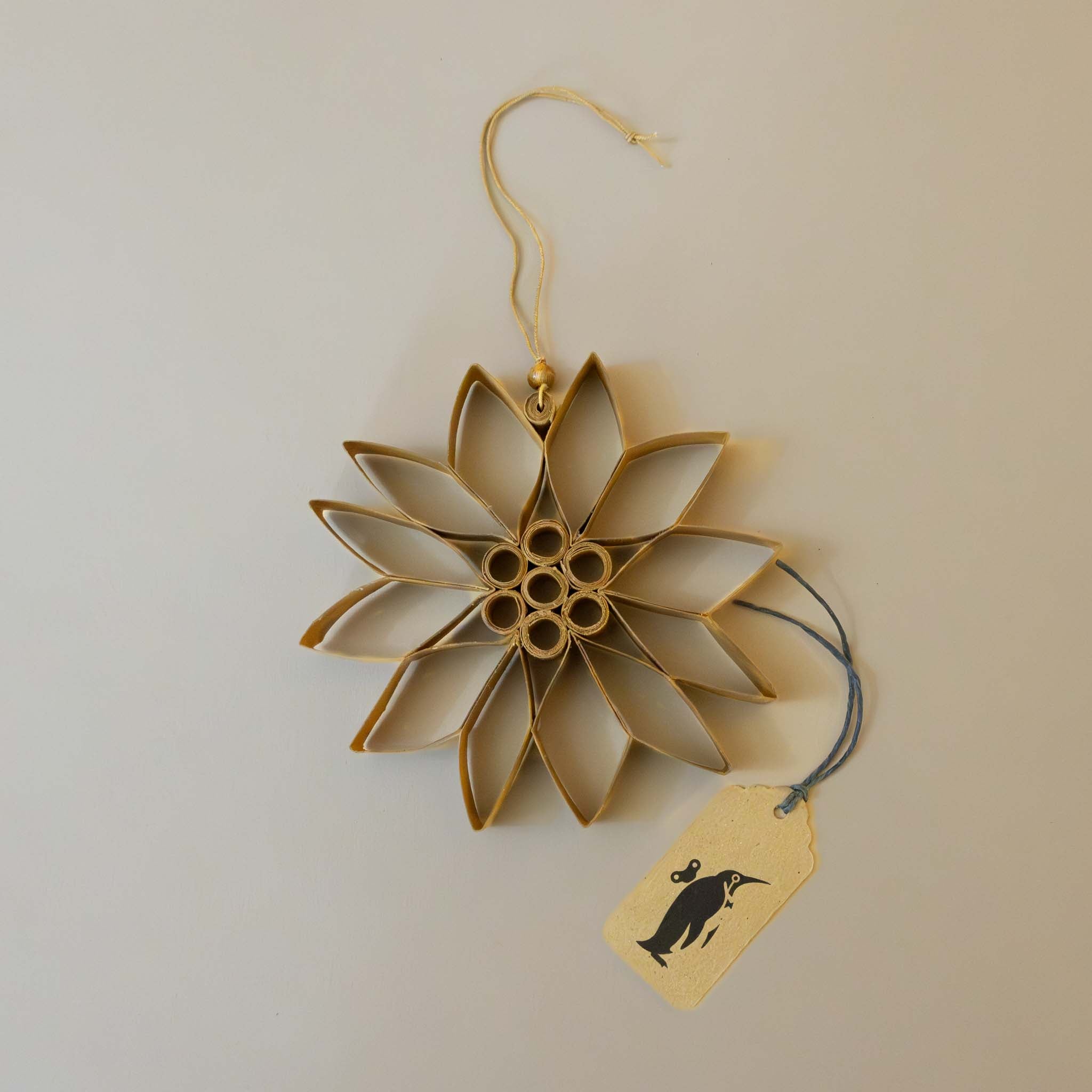 Paper Yule Ornament | Brown Snowflake
