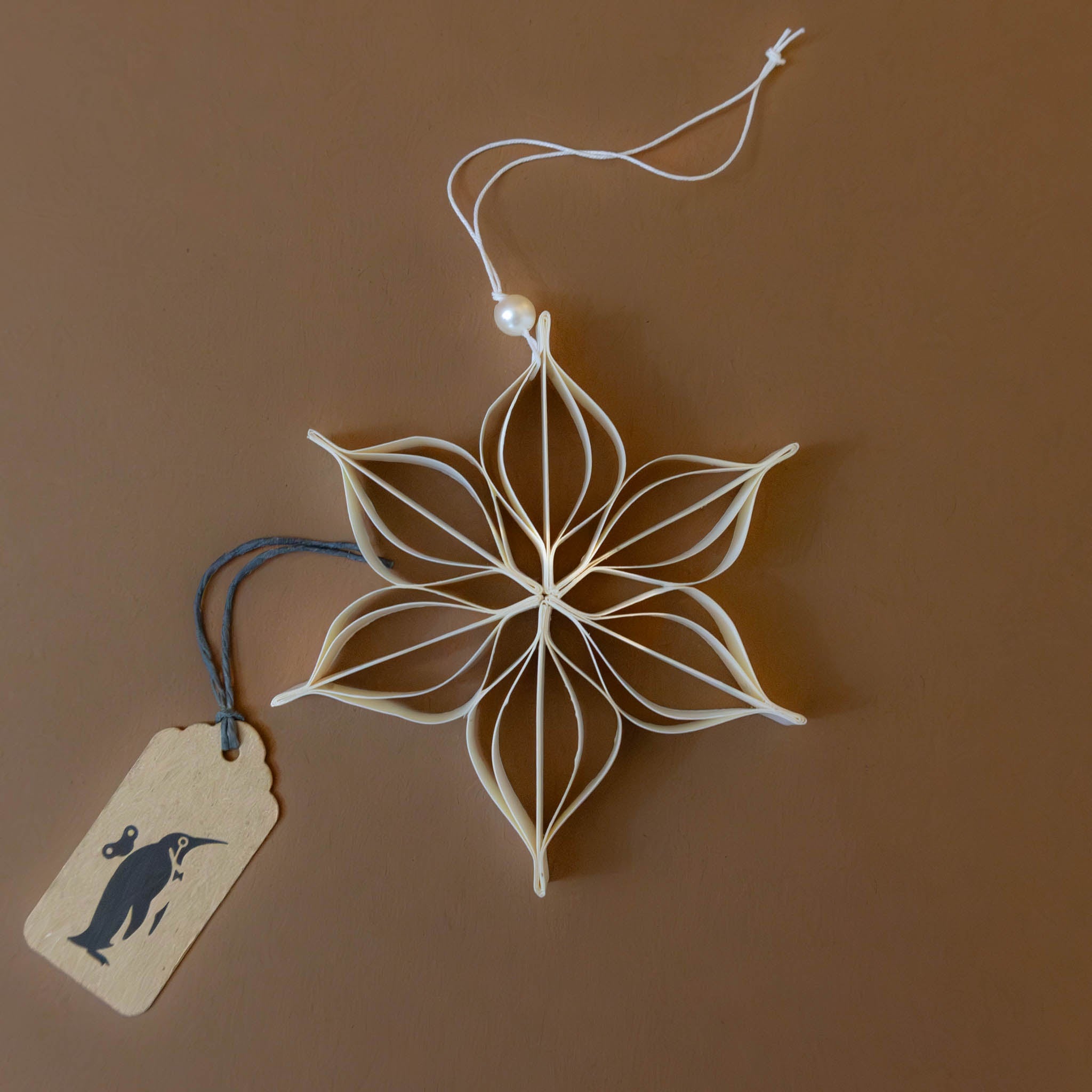 Paper Yule Ornament | White Snowflake