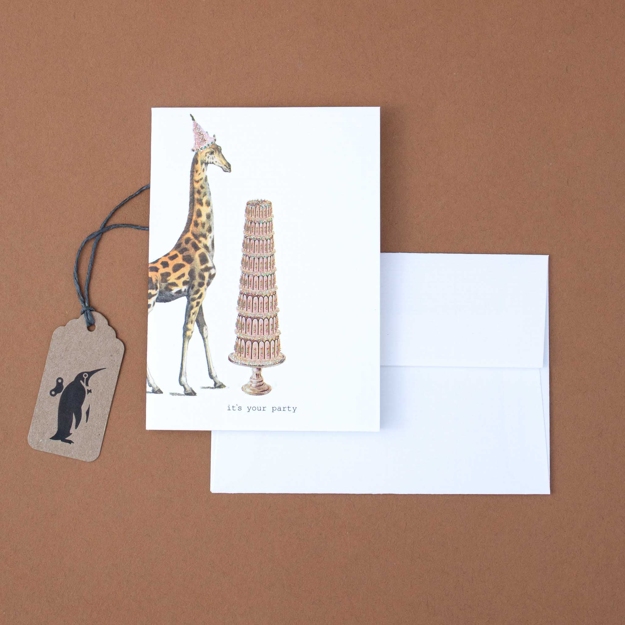 Party Giraffe Greeting Card