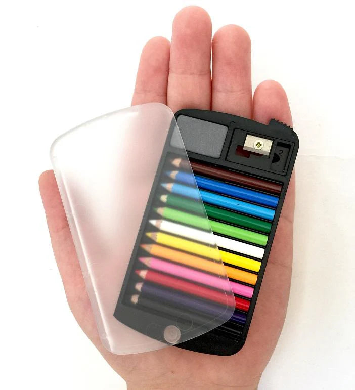 12 mini pencils in plastic case
