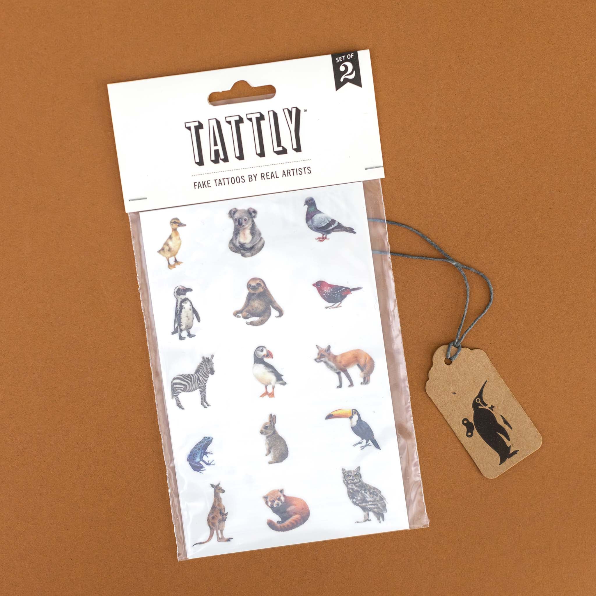 Petite Animal Kingdom Temporary Tattoo Pair
