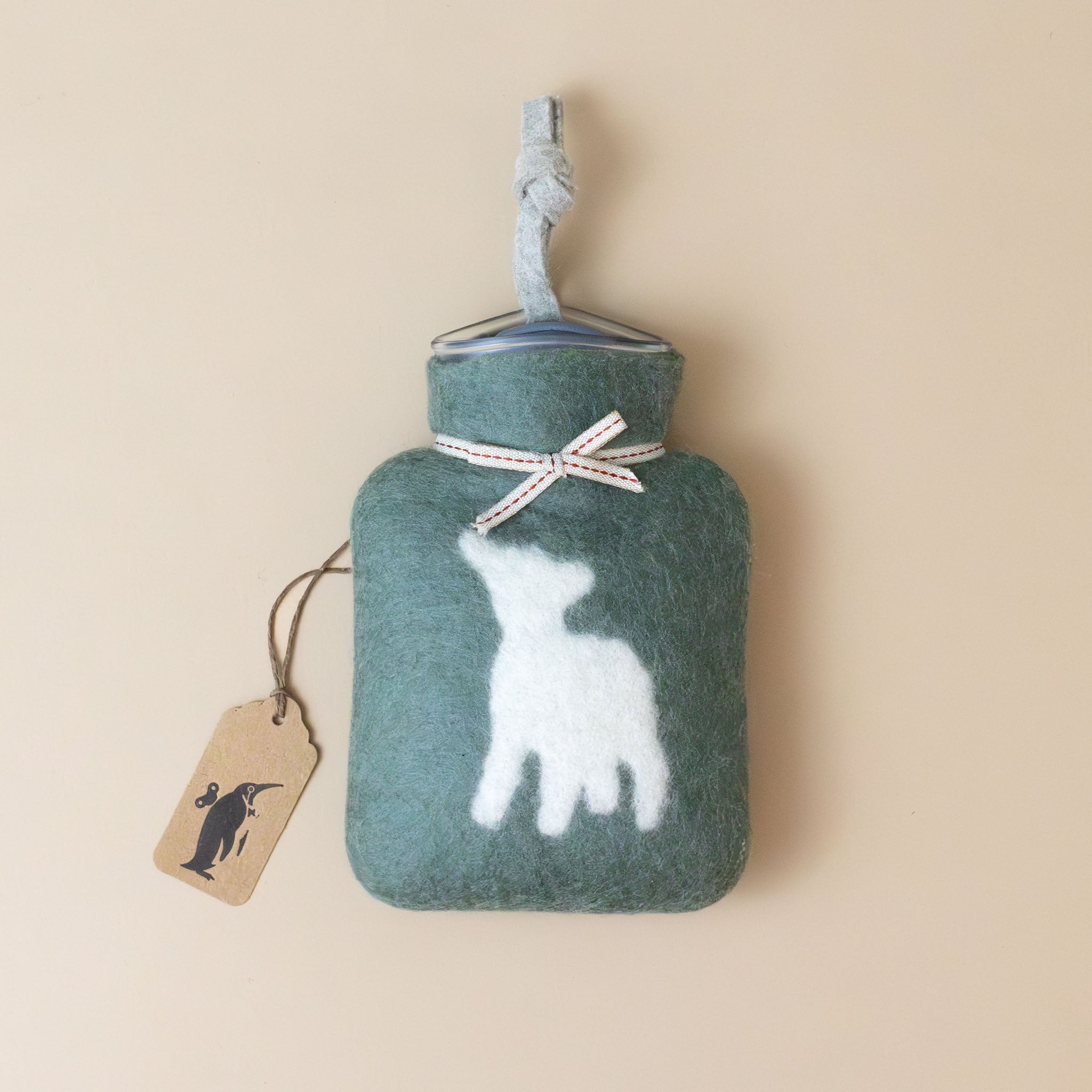 Petite Felted Wool Hot Water Bottle | Jade Lamb