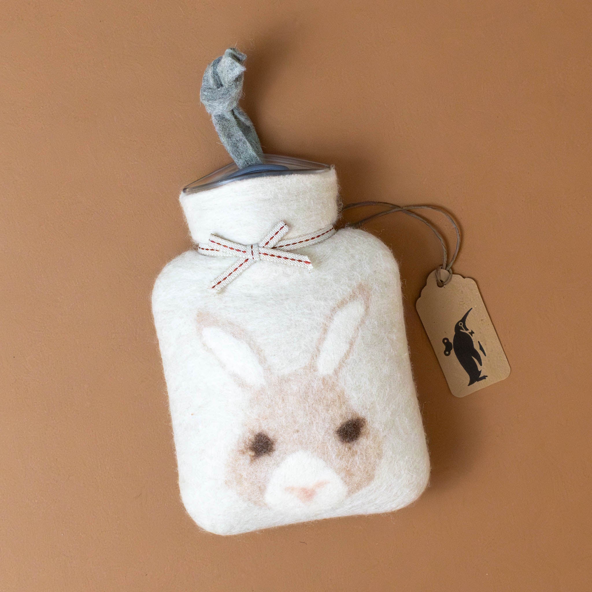 Petite Felted Wool Hot Water Bottle | Oatmeal Bunny