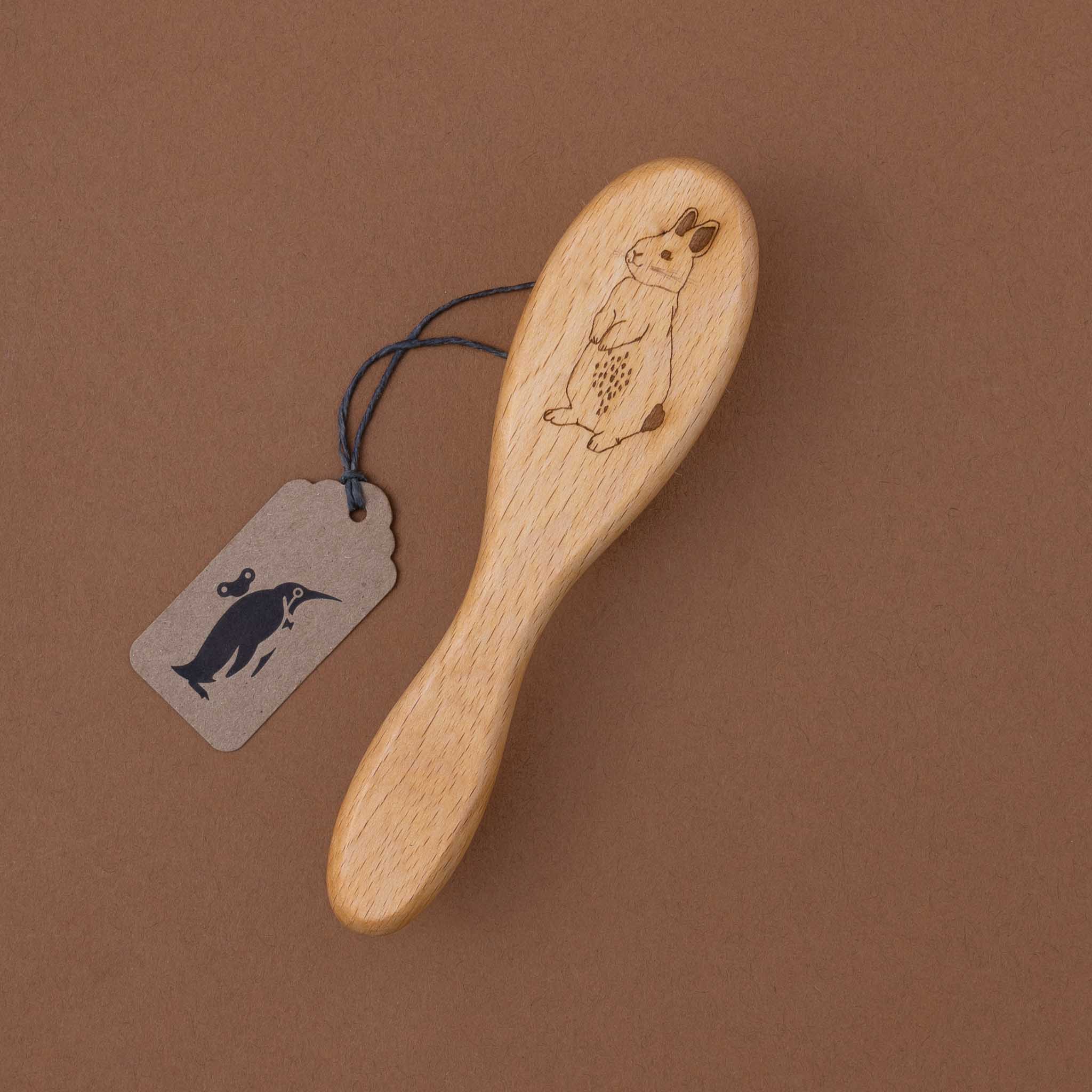 Petite Wooden Hairbrush | Bunny