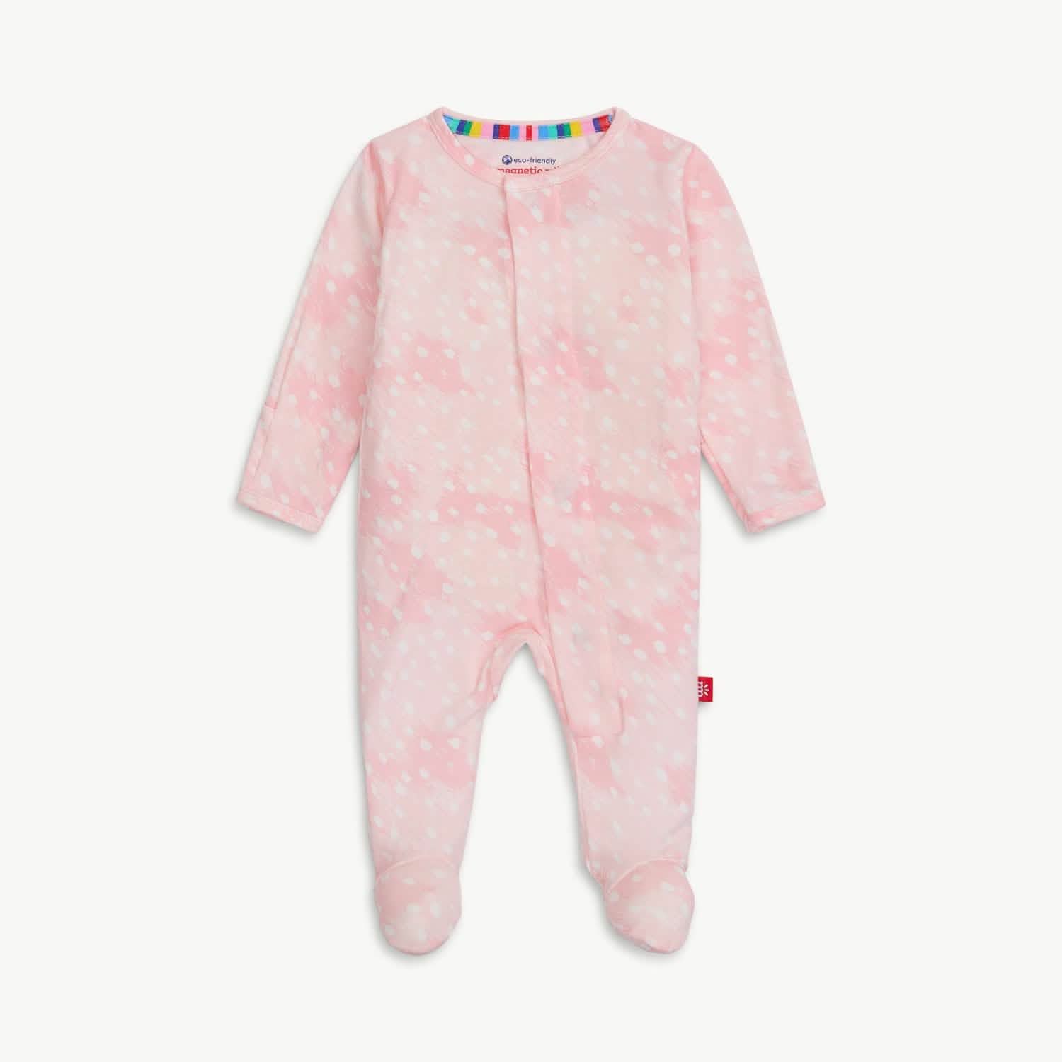 Magnetic Me Pink Doeskin Modal Magnetic Footie
