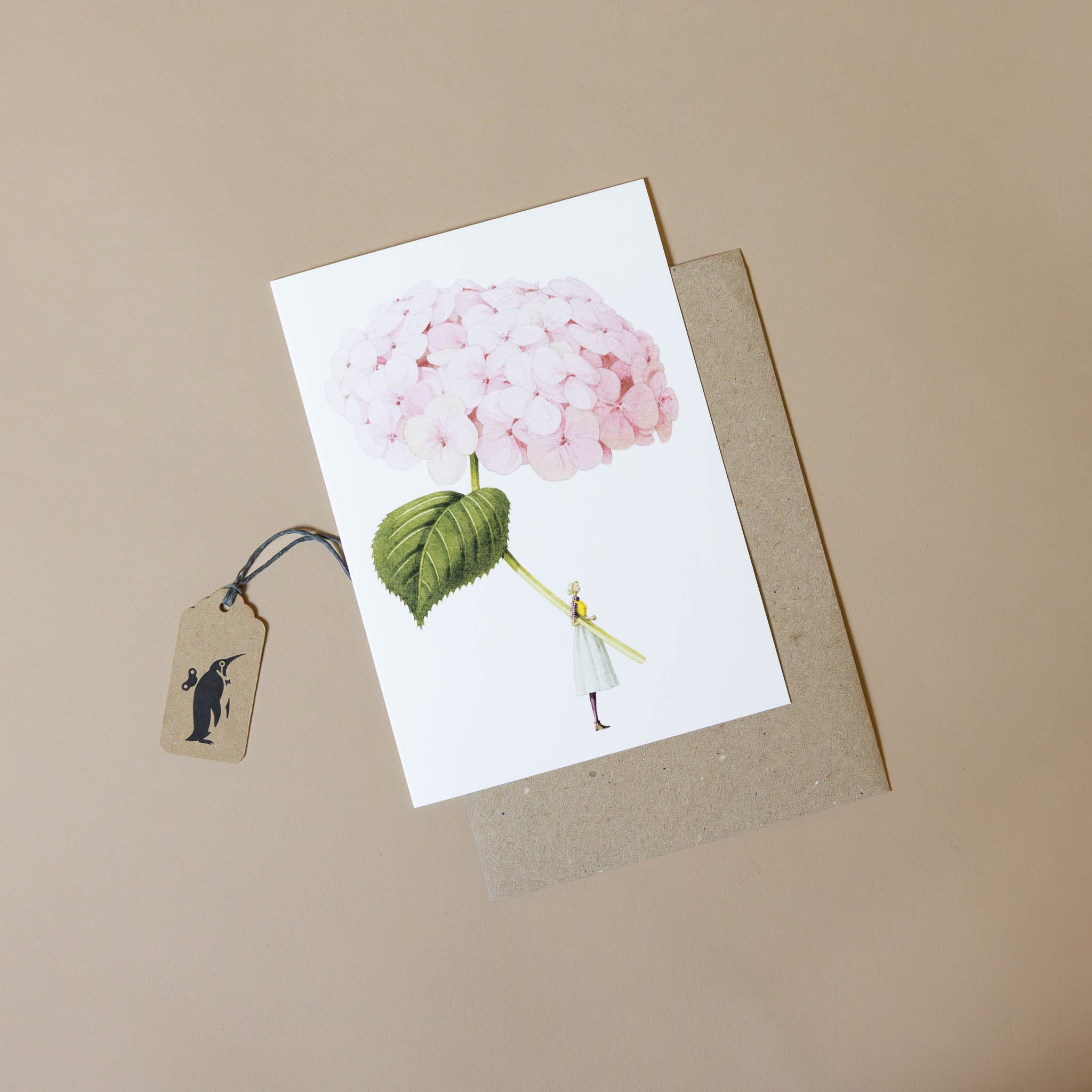 Hydrangea Greeting Card | Pink