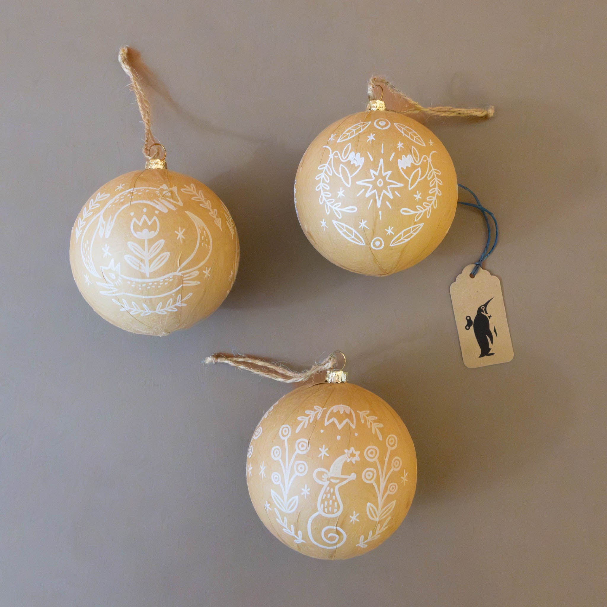 Pip Kraft Ornament | Assorted