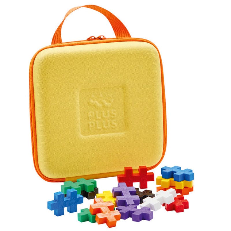 Plus Plus - Big Yellow Travel Case w/15 Pieces
