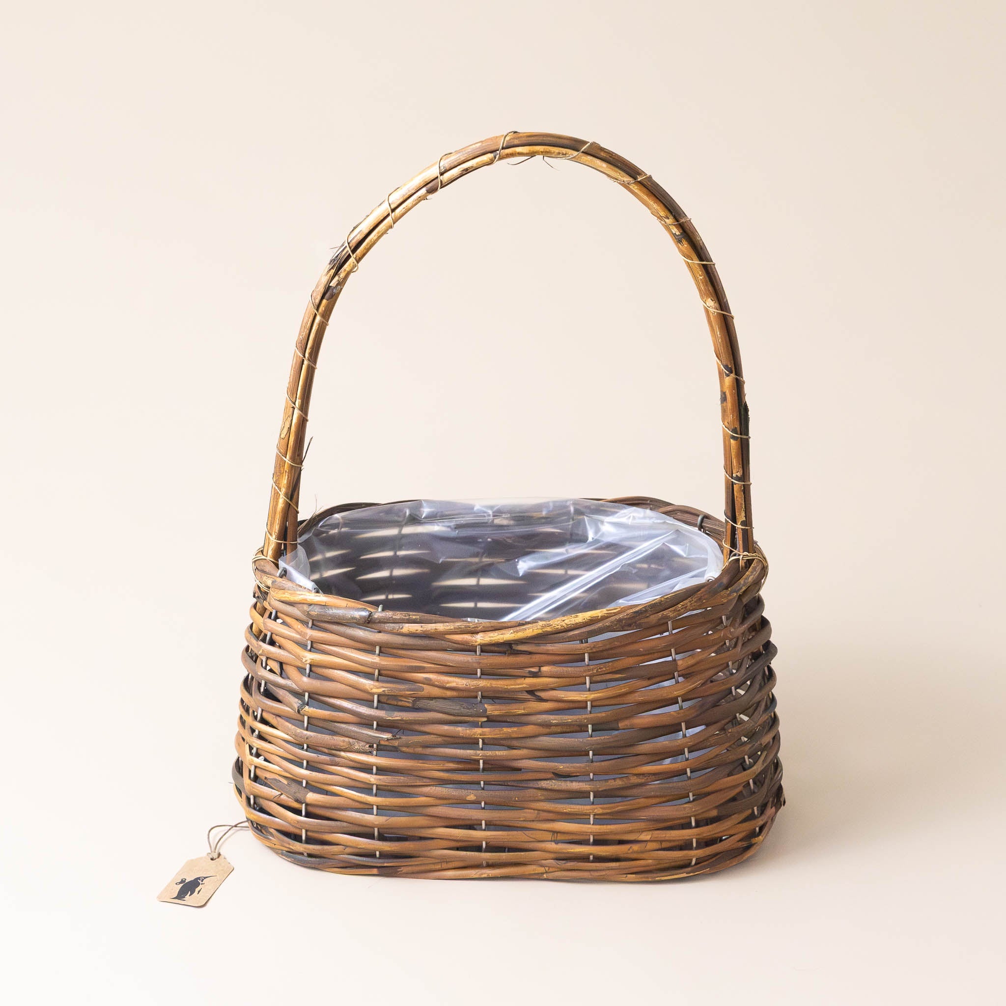 Polished Woven Oval Basket | Large