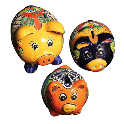 Talavera Round Body "Piggy Bank"