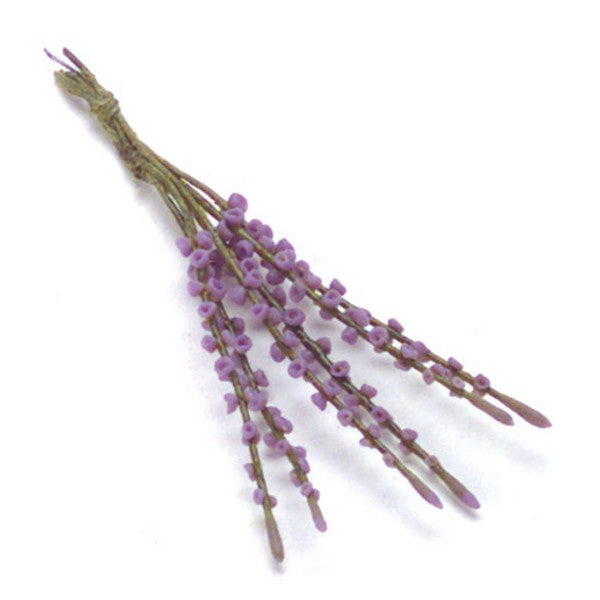 6 Purple Dollhouse Miniature Lupinus Stems