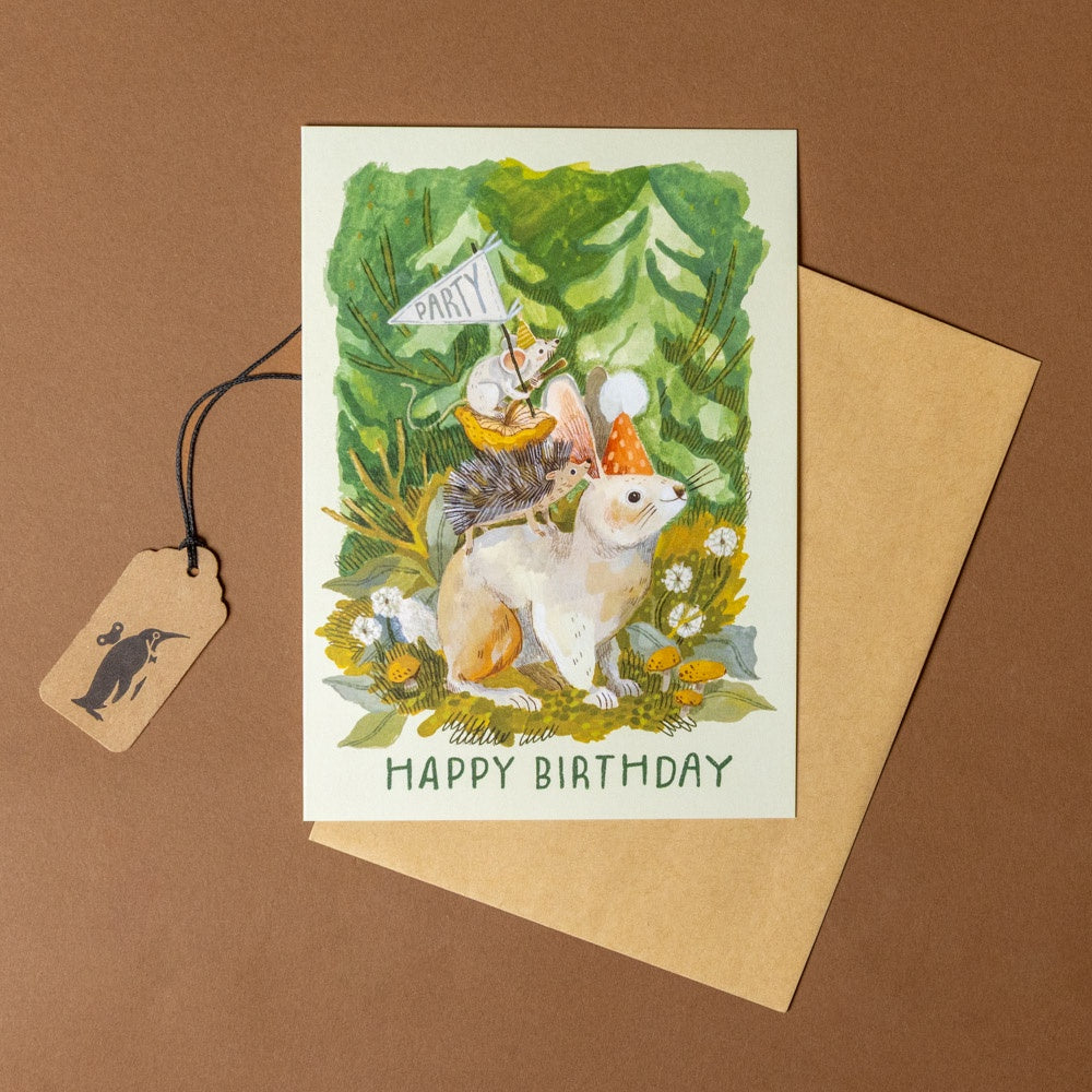 Rabbit Celebration Greeting Card