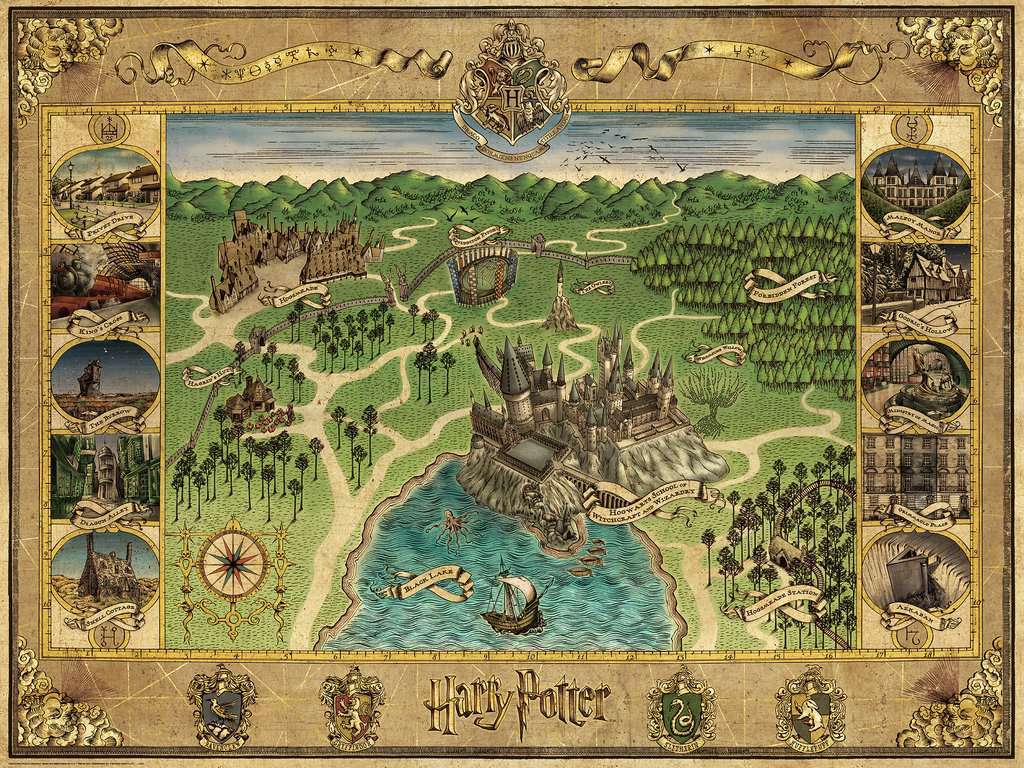 Ravensburger Hogwarts Map 1500 Piece Puzzle