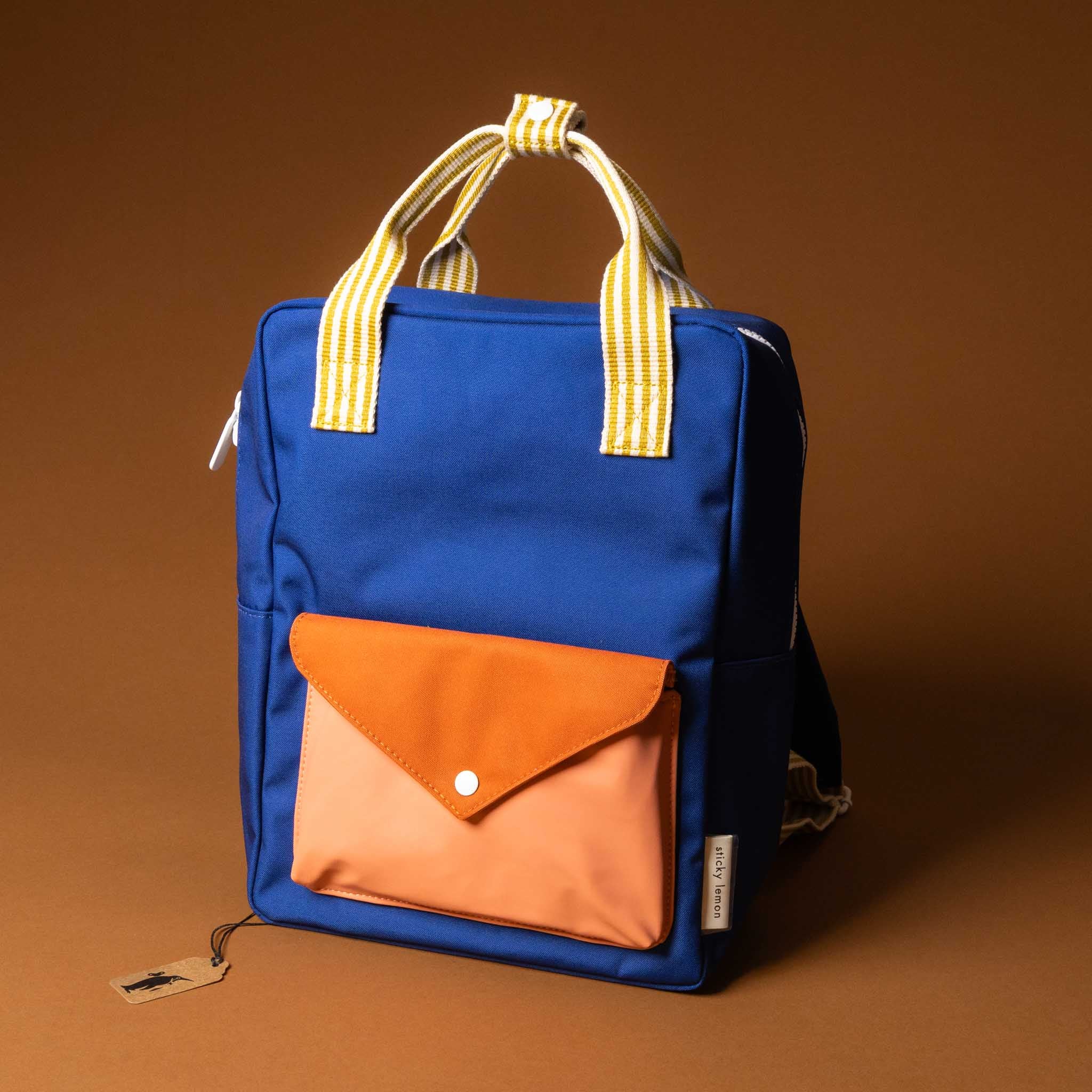 Recycled Wonders Envelope Backpack | Medium - Deep Sea Blue