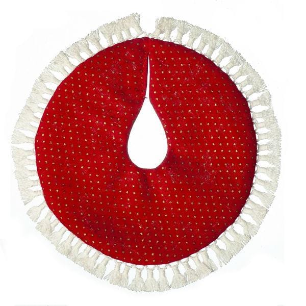 Red Dollhouse Miniature Christmas Tree Skirt