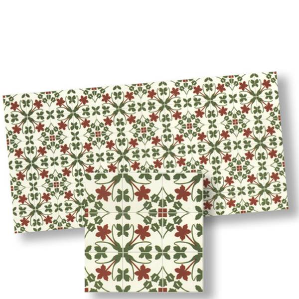 Red & Green Dollhouse Floor Tile