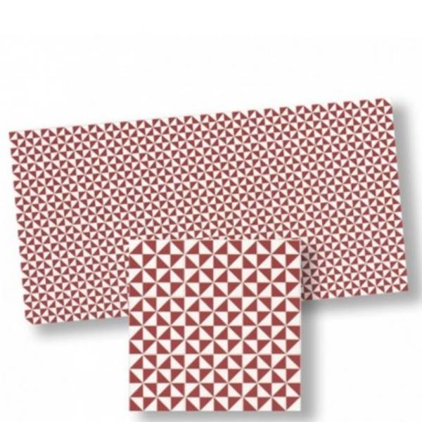 Red & White Dollhouse Floor Tile
