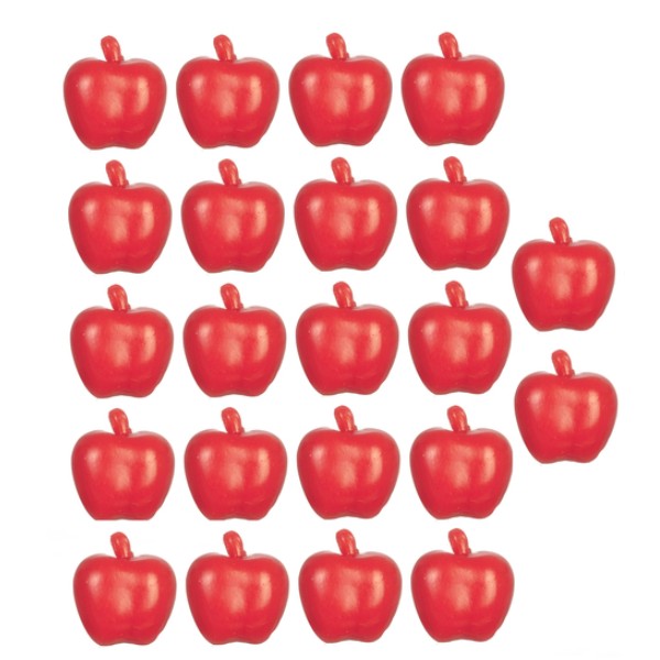 22 Red Dollhouse Miniature Apples