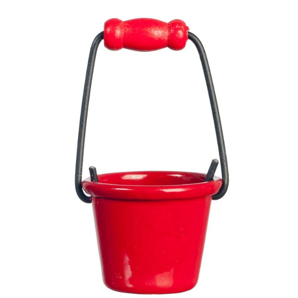 Red Dollhouse Miniature Bucket