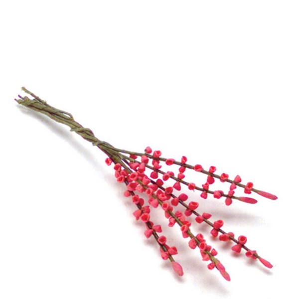 6 Pink Dollhouse Miniature Lupinus Stems