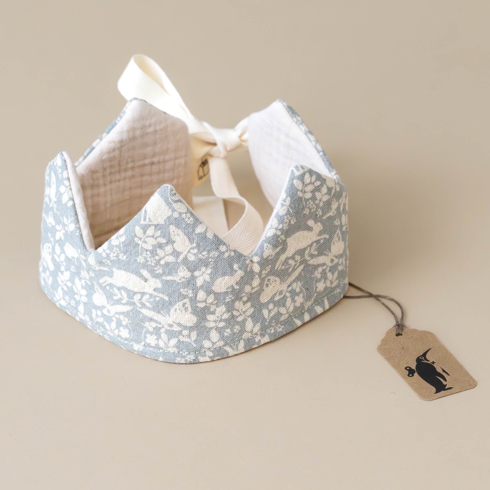Reversible Organic Cotton Muslin Party Crown | Forest