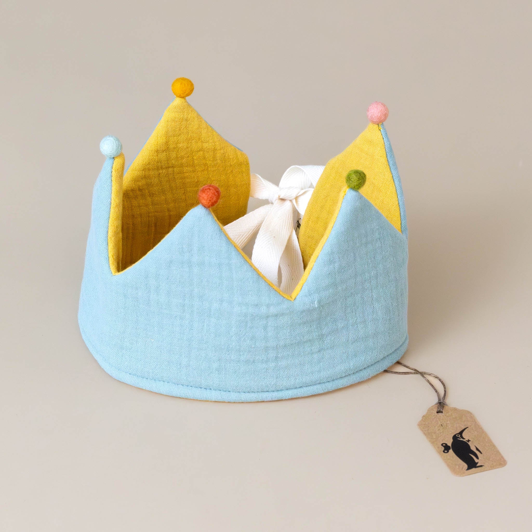 Reversible Organic Cotton Muslin Party Crown | Ocean & Ochre
