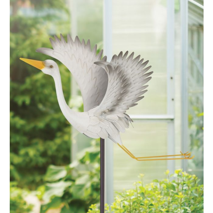Bird Jiggly Garden Stake "Egret"